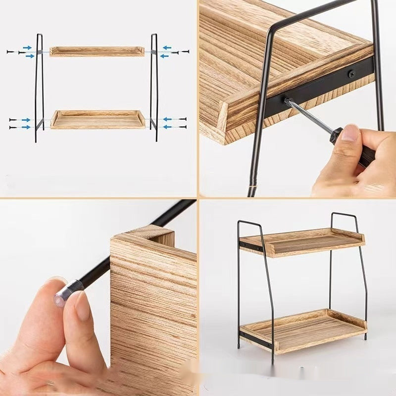 Elevate Your Kitchen Organization with the Wooden Kitchen Seasoning Rack